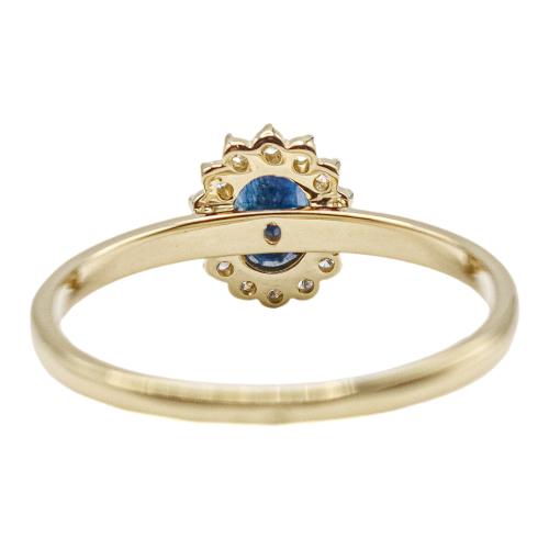 ANILLO ROSETÓN CON ZAFIRO Y BRILLANTES