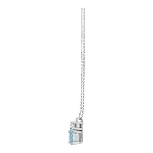 COLGANTE CON TOPACIO AZUL Y BRILLANTE