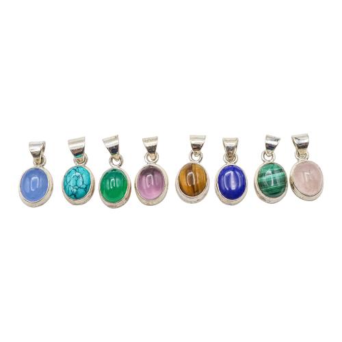 COLECCIÓN DE OCHO COLGANTES CON PIEDRAS NATURALES