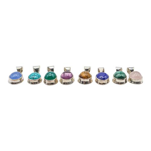 COLECCIÓN DE OCHO COLGANTES CON PIEDRAS NATURALES