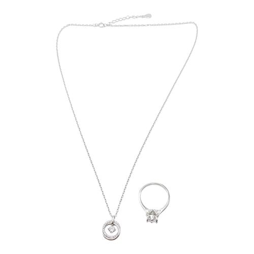 COLGANTE Y ANILLO CON CIRCONITAS