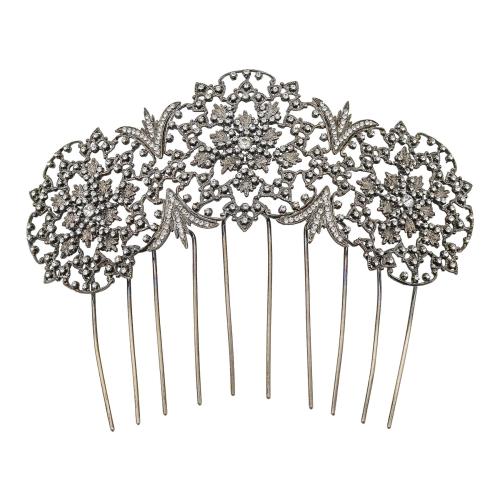 PEINETA DE PLATA CON CIRCONITAS