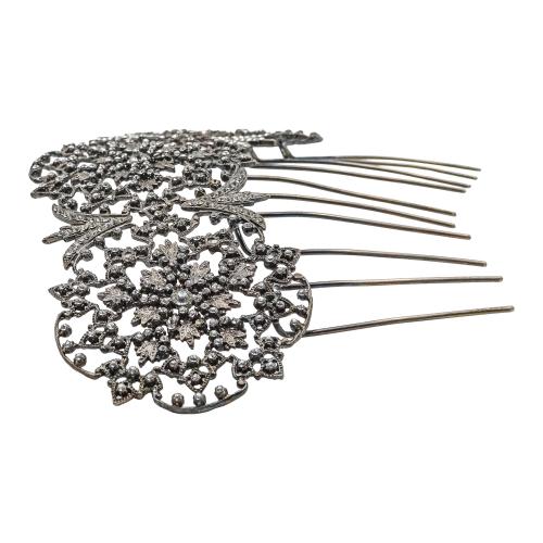 PEINETA DE PLATA CON CIRCONITAS