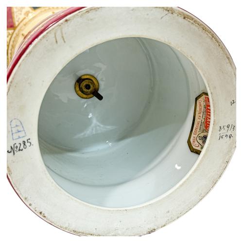 PAREJA DE JARRONES  PORCELANA AUSTRÍACA PRIMER CUARTO S. XX