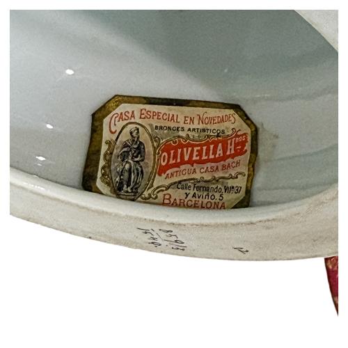 PAREJA DE JARRONES  PORCELANA AUSTRÍACA PRIMER CUARTO S. XX