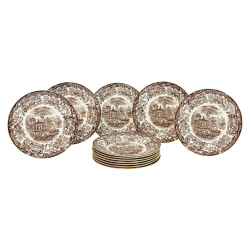 CONJUNTO PLATOS DE LA CARTUJA DE SEVILLA FLES. SXIX