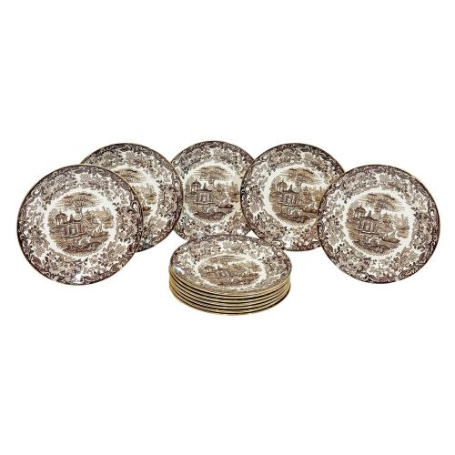 CONJUNTO PLATOS DE LA CARTUJA DE SEVILLA FLES. SXIX