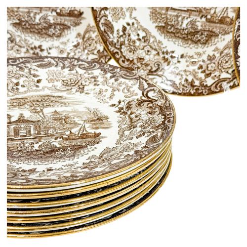 CONJUNTO PLATOS DE LA CARTUJA DE SEVILLA FLES. SXIX
