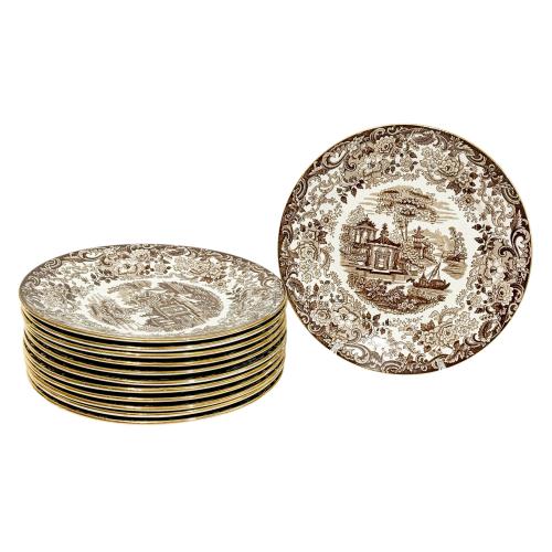 CONJUNTO PLATOS DE LA CARTUJA DE SEVILLA FLES. SXIX