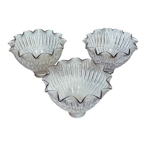 TRES TULIPAS EN CRISTAL DE LOS AÑOS 30