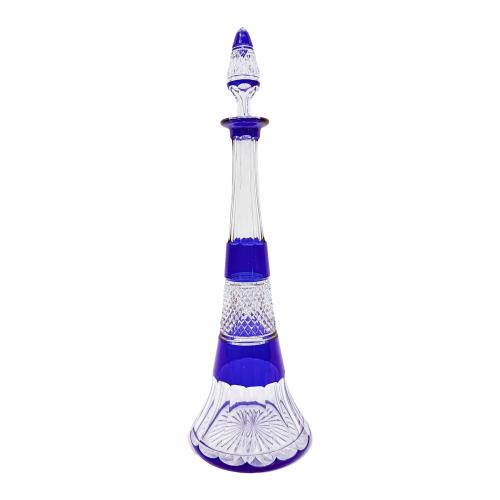 BOTELLA LICORERA DE BOHEMIA, MEDIADOS SIGLO XX