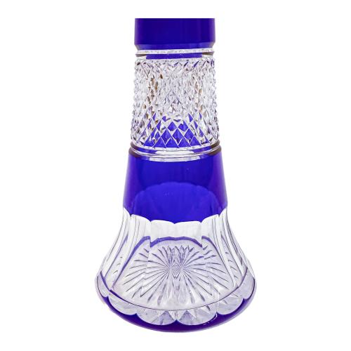BOTELLA LICORERA DE BOHEMIA, MEDIADOS SIGLO XX