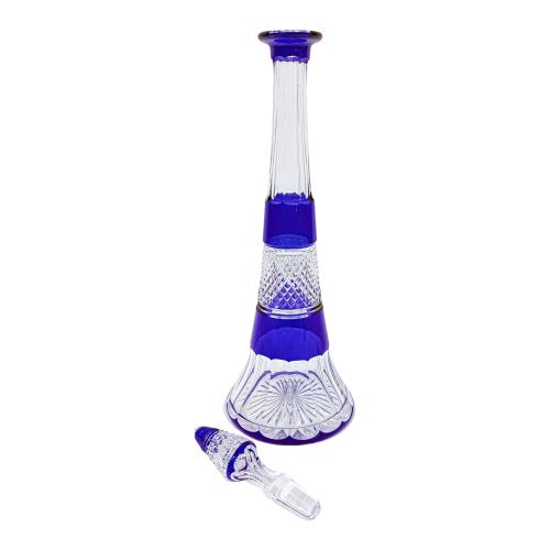 BOTELLA LICORERA DE BOHEMIA, MEDIADOS SIGLO XX