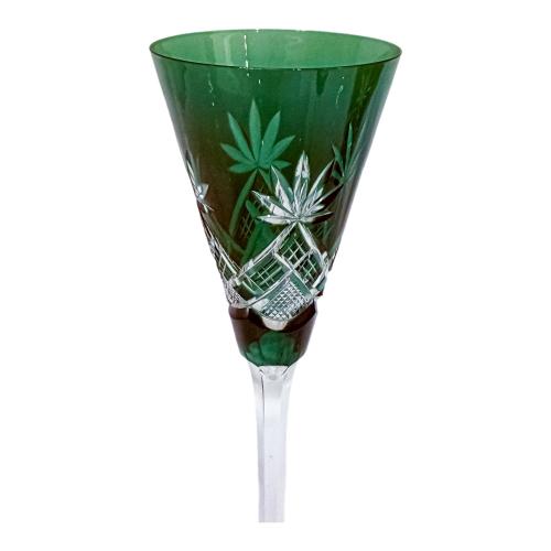 CONJUNTO DE CUATRO COPAS DE CRISTAL MEDIADOS DE SIGLO XX