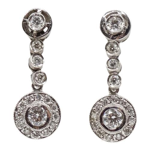 PENDIENTES LARGOS CON BRILLANTES