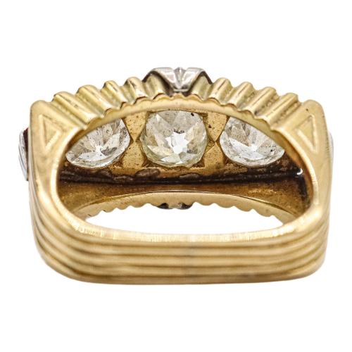 SORTIJA TRESILLO CON DIAMANTES DE LOS AÑOS 30-40