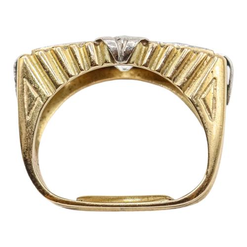 SORTIJA TRESILLO CON DIAMANTES DE LOS AÑOS 30-40