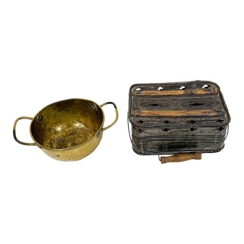 PEQUEÑO BRASERO Y CAZO DE PRINCIPIOS DEL S.XX