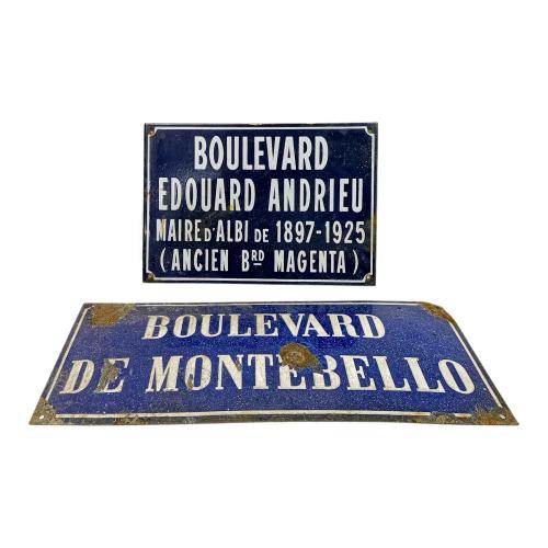 PAREJA DE CARTELES DE CALLE FRANCESES, AÑOS 20