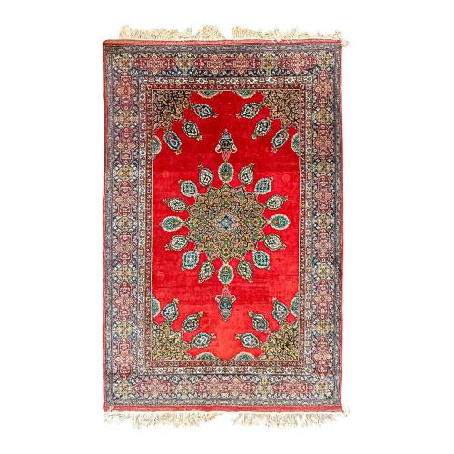 ALFOMBRA PERSA DE KASHAN DE MEDIADOS S.XX