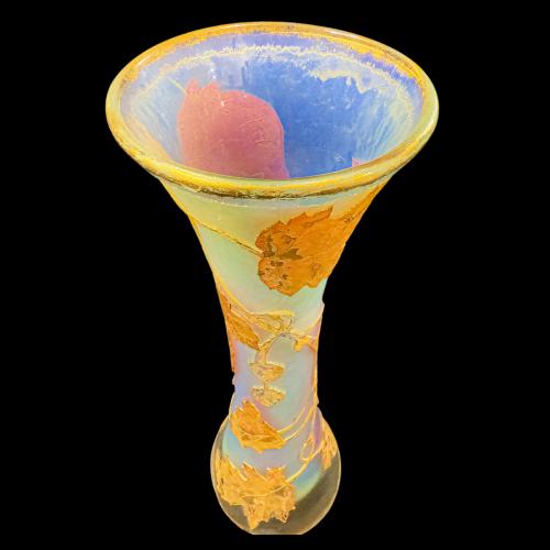 JARRÓN ART NOUVEAU DAUM-NANCY, CIRCA 1895