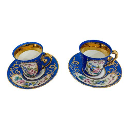PAREJA DE TAZAS DE COLECCIÓN DE MEDIADOS DEL S.XX