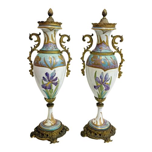 PAREJA DE JARRONES ART NOUVEAU 