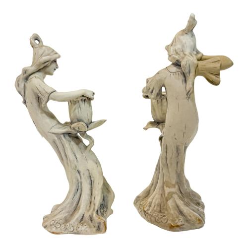 PAREJA DE CANDELEROS ART NOUVEAU DE PRINCIPIOS DE S. XX