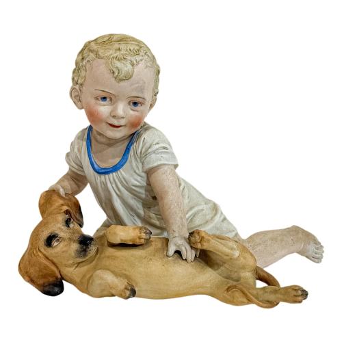 FIGURA DE BEBÉ EN BISCUIT DEL PRIMER TERCIO DEL S.XX