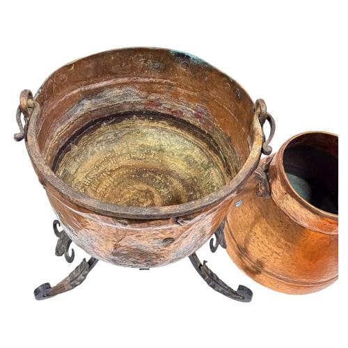 CONJUNTO DE OLLAS Y CAZOS DE COBRE DEL S.XIX