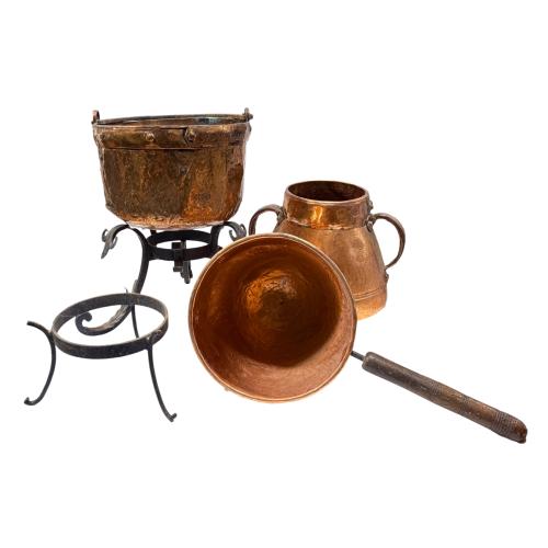 CONJUNTO DE OLLAS Y CAZOS DE COBRE DEL S.XIX