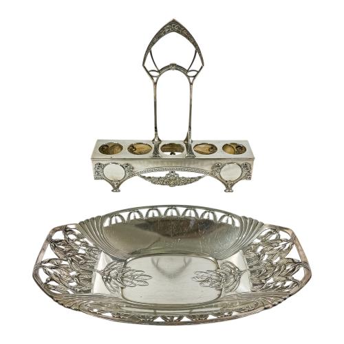 SOPORTE ESPECIERO Y CENTRO DE MESA DE PRINCIPIOS DEL S.XX