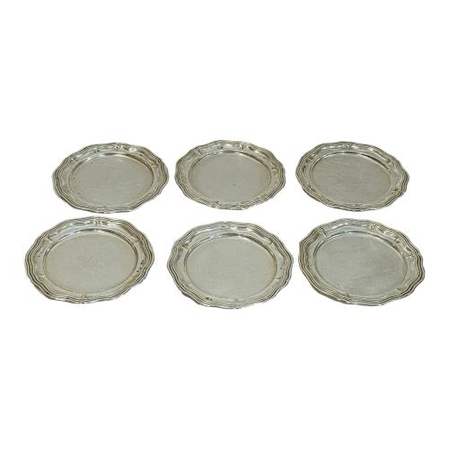 SEIS PLATITOS PANEROS DE PLATA DE MEDIADOS DE S. XX