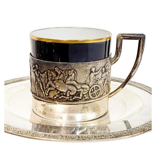 TRES TAZAS DE PLATA DEL PRIMER TERCIO DE SIGLO XX