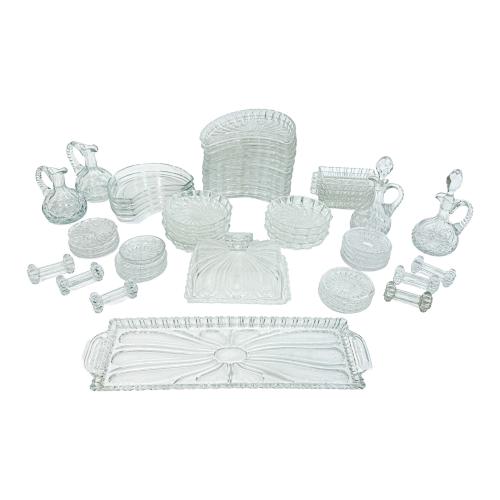 GRAN SERVICIO DE MESA EN CRISTAL MEDIADOS DEL S.XX