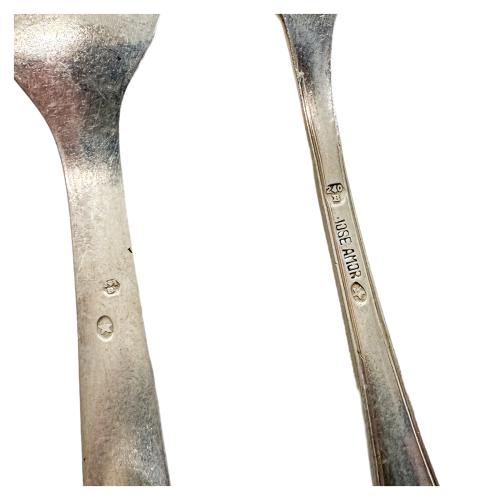 CONJUNTO DE CUBIERTOS DE PLATA DE LA PRIMERA MITAD DE S. XX