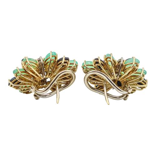 PENDIENTES ROSETONES CON BRILLANTES
