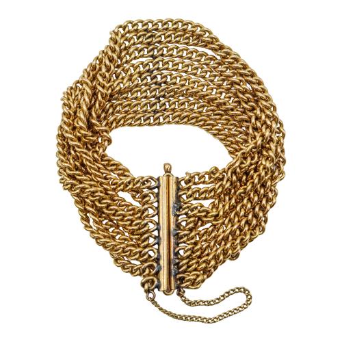 PULSERA CON CADENAS, DE MEDIADOS S.XX