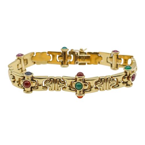 PULSERA ITALIANA CON PIEDRAS PRECIOSAS
