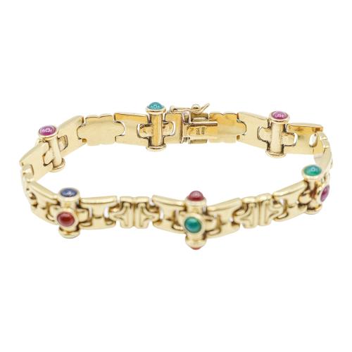 PULSERA ITALIANA CON PIEDRAS PRECIOSAS