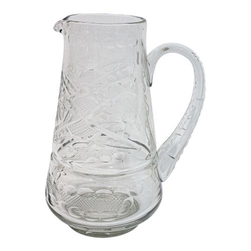 JARRA PARA AGUA DE CRISTAL DE MEDIADOS DE S. XX