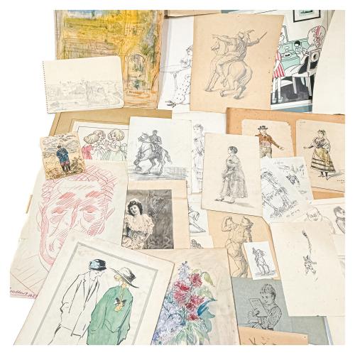 CARPETA CON COLECCIÓN DE DIBUJOS 