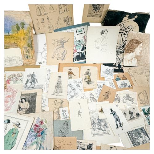 CARPETA CON COLECCIÓN DE DIBUJOS 