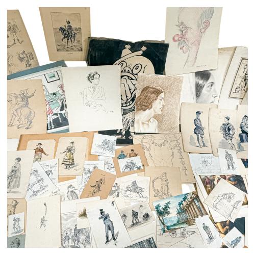 CARPETA CON COLECCIÓN DE DIBUJOS 