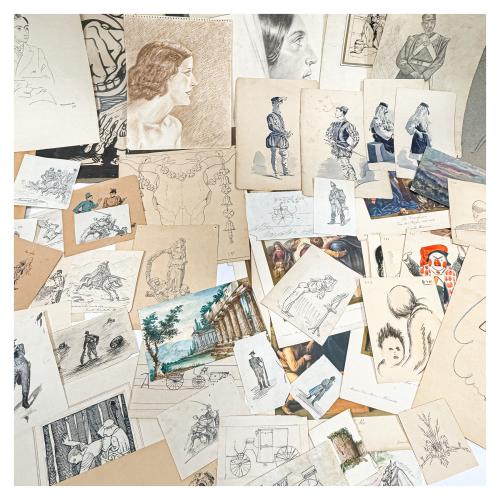 CARPETA CON COLECCIÓN DE DIBUJOS 