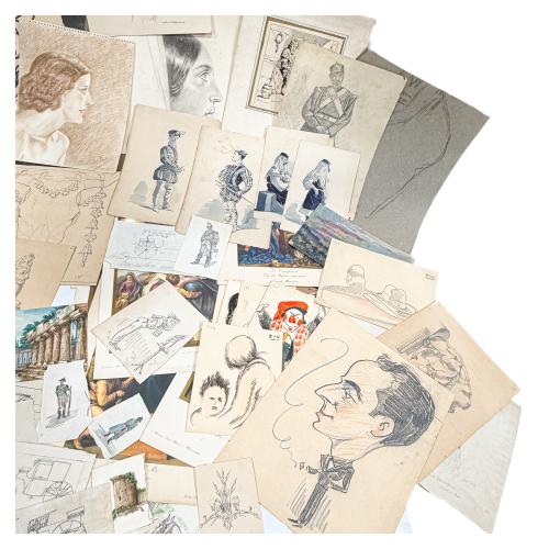 CARPETA CON COLECCIÓN DE DIBUJOS 