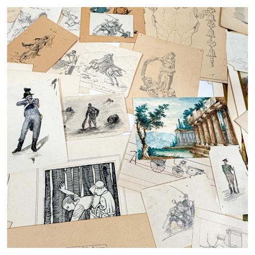 CARPETA CON COLECCIÓN DE DIBUJOS 