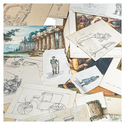 CARPETA CON COLECCIÓN DE DIBUJOS 