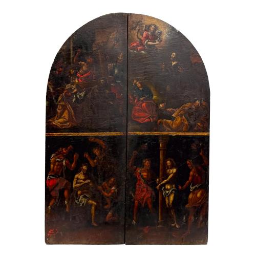 PUERTAS DE SAGRARIO DE ESCUELA ESPAÑOLA  DEL SIGLO XVIII