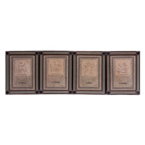 CUATRO PLACAS EN RELIEVE DEL ÚLTIMO CUARTO DE S. XX
